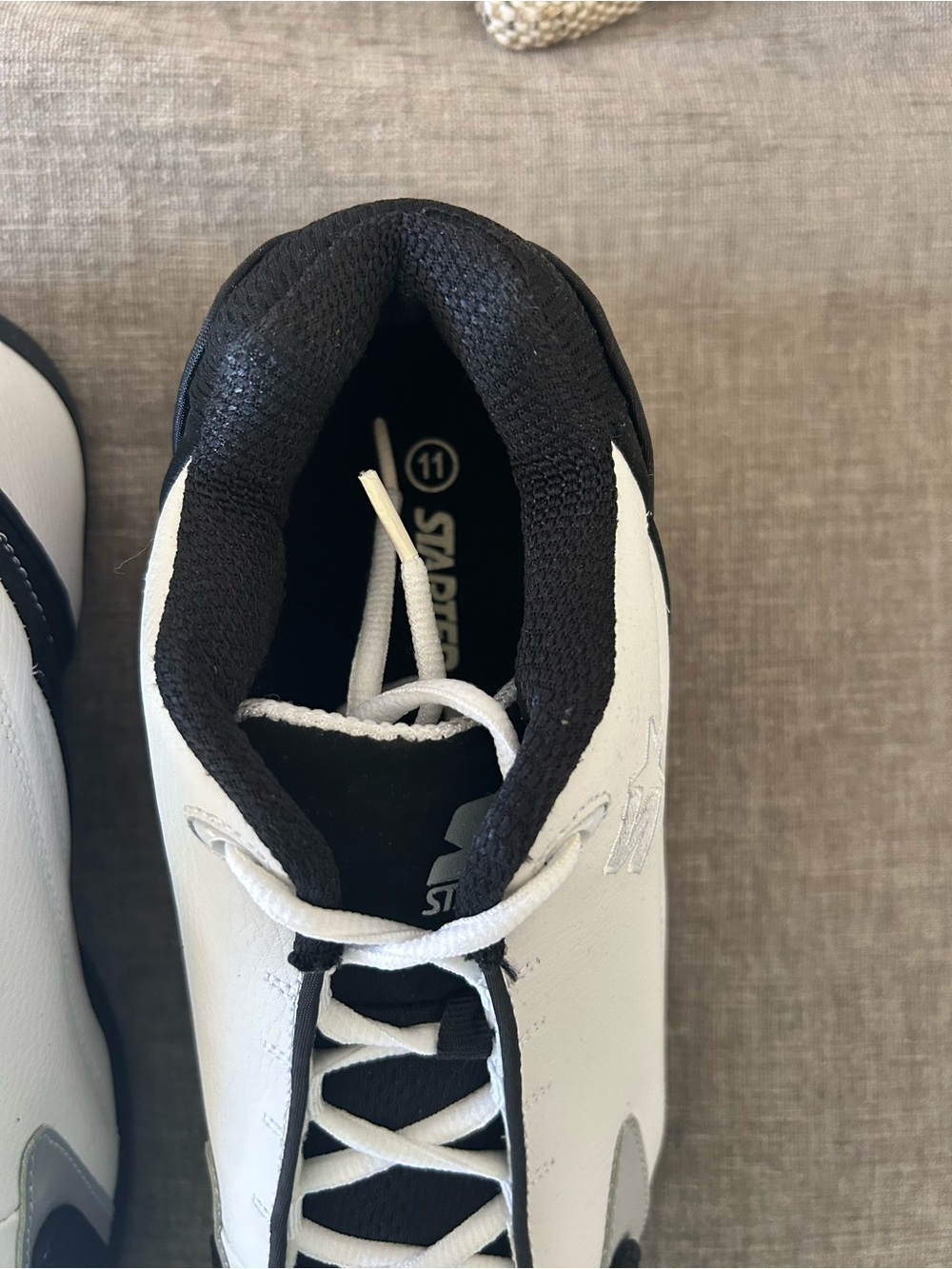 STARTER White and Black Men's Low-Top Athletic Sneakers - Picture 5 of 6